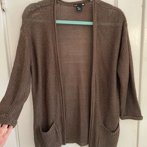 Brown H&M knit cardigan
